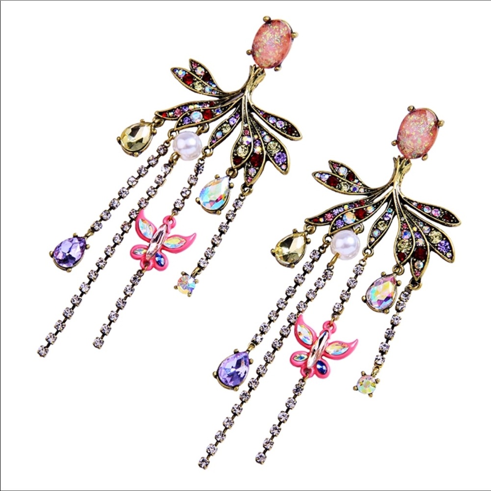 Swarovski Chandelier French Drop Earrings New NWT - Picture 3 of 6